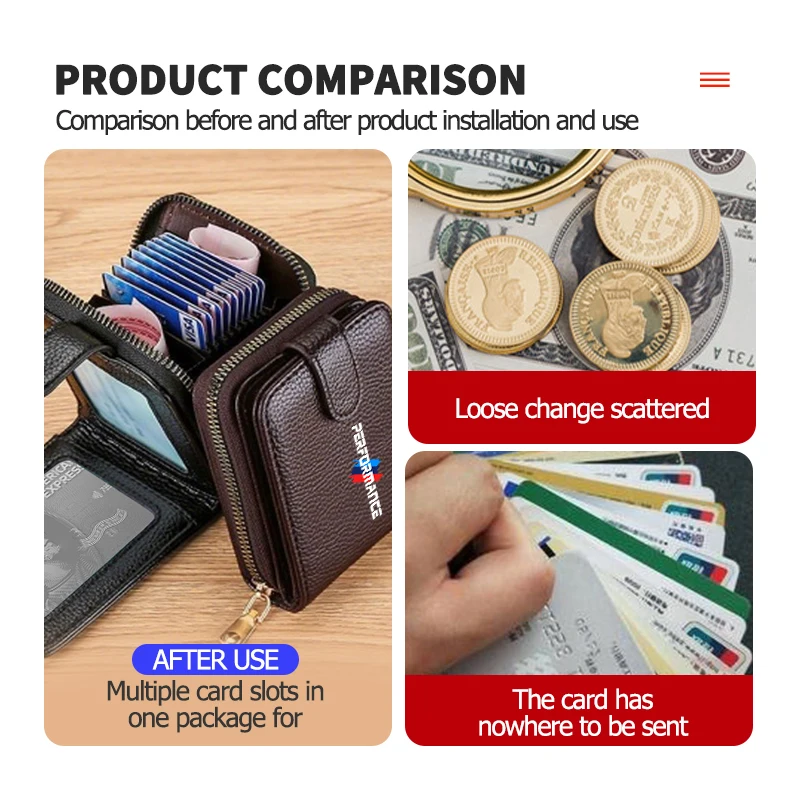 Leather Credit Card Wallet Holder Short Vertical Men's Wallet For BMW 1 2 3 5 7 Series X1 X2 X3 X4 X5 X6 G20 G30 G11 G12 view 4