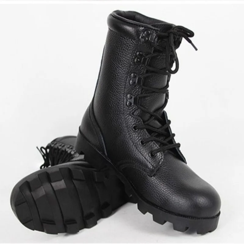 

Kevlar Stab Proof Tactical Boots Russian DPR Special Forces Combat Boots Black Cowhide Military Combat Equipment for Soldiers