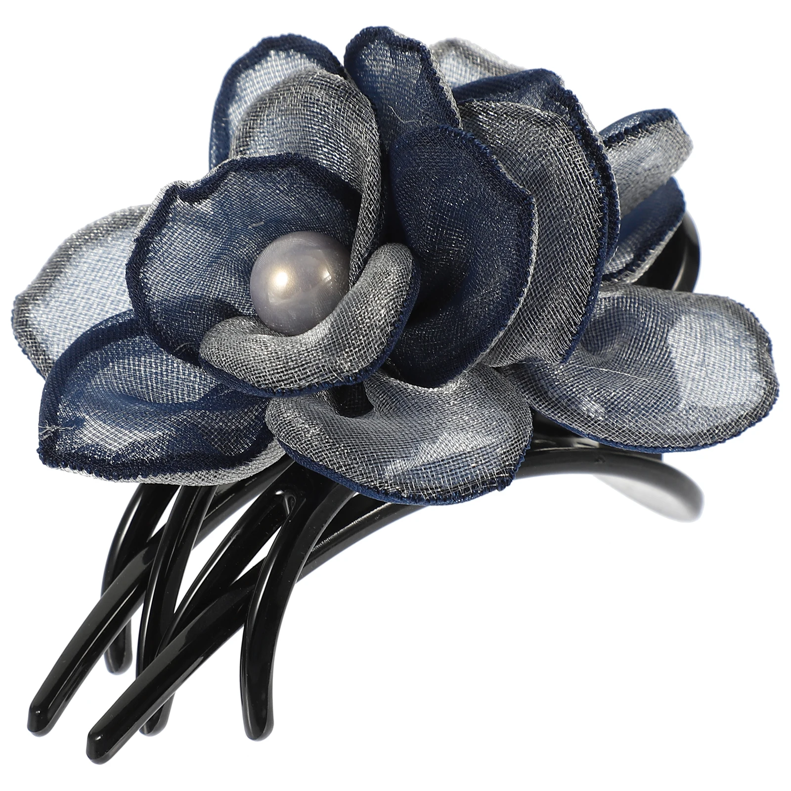 

Silk Yarn Flower Hair Clips Women Duck Billed Claw Stylish Simple Decorative Accessories Wedding Party Daily Use Flat Barrette