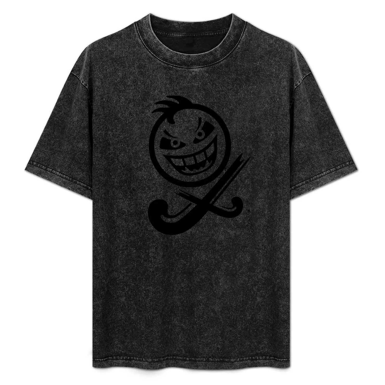 Fieldhockey Smiley Vampir T-Shirt Work Short Sleeve Cotton Top
