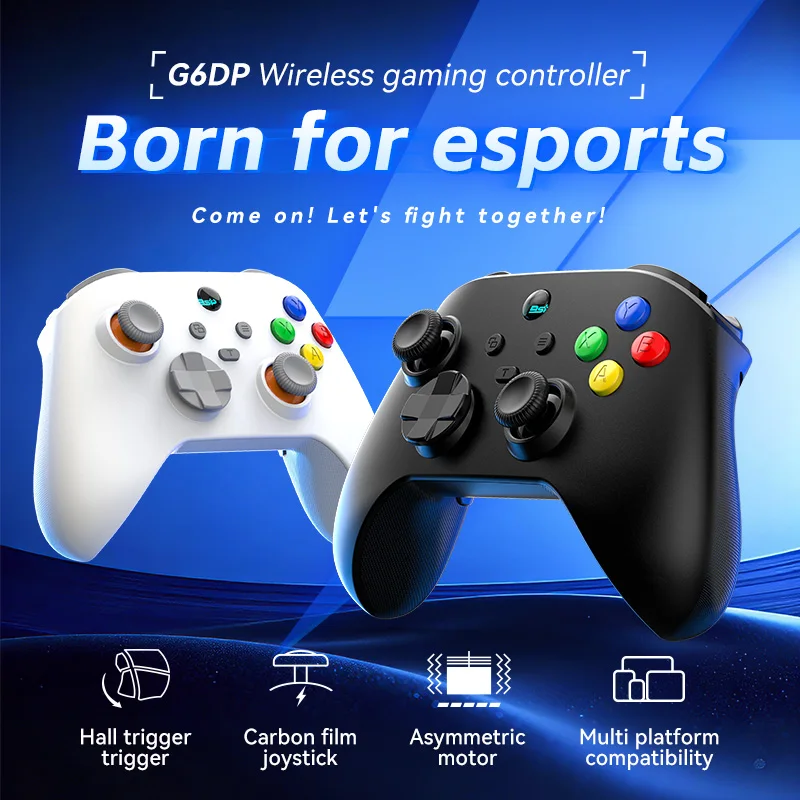 

New BSP Wireless Gaming Controller G6DP Dual Vibration Hall Trigger Carbon Film Joystick TURBO Gamepad for Switch/iOS/Android/PC