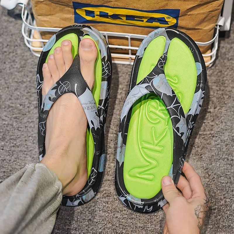 Chanclas antideslizantes para hombre, sandalias suaves de EVA para la playa, zapatos de exterior para el hogar, novedad de verano, 2024