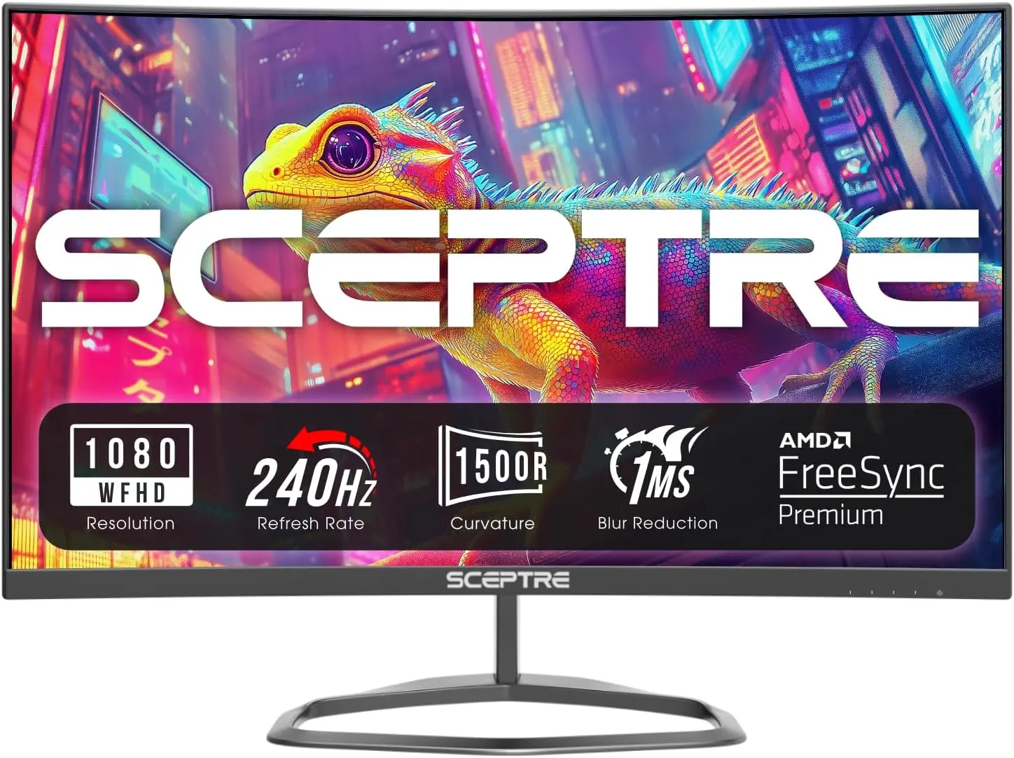 Curved 24.5-inch Prime Gaming Monitor up to 240Hz 1080p R1500 1ms DisplayPort x2 HDMI x2 Blue Light Shift Build-in Speakers
