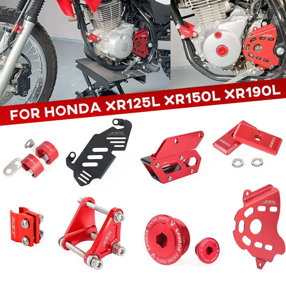 

For Honda XR150L XR190L XR125L Offroad Fairing Guard XR Engine Crankcase Plug Sprocket Chain Guide Slider End Cap Plate Bracket