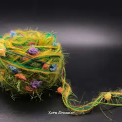 Spring Style Fancy Yarn 100g Green Yarn for Crochet Thread Puffy Yarn chunky Blended yarns for knitting thread