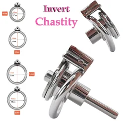 BDSM Toys Negative Metal Cock Cage Chastity Cage Inverted Chastity Belt Penis Ring 정조대 Adult Slave 성인용풍 남성용품 sex toys For Men18+