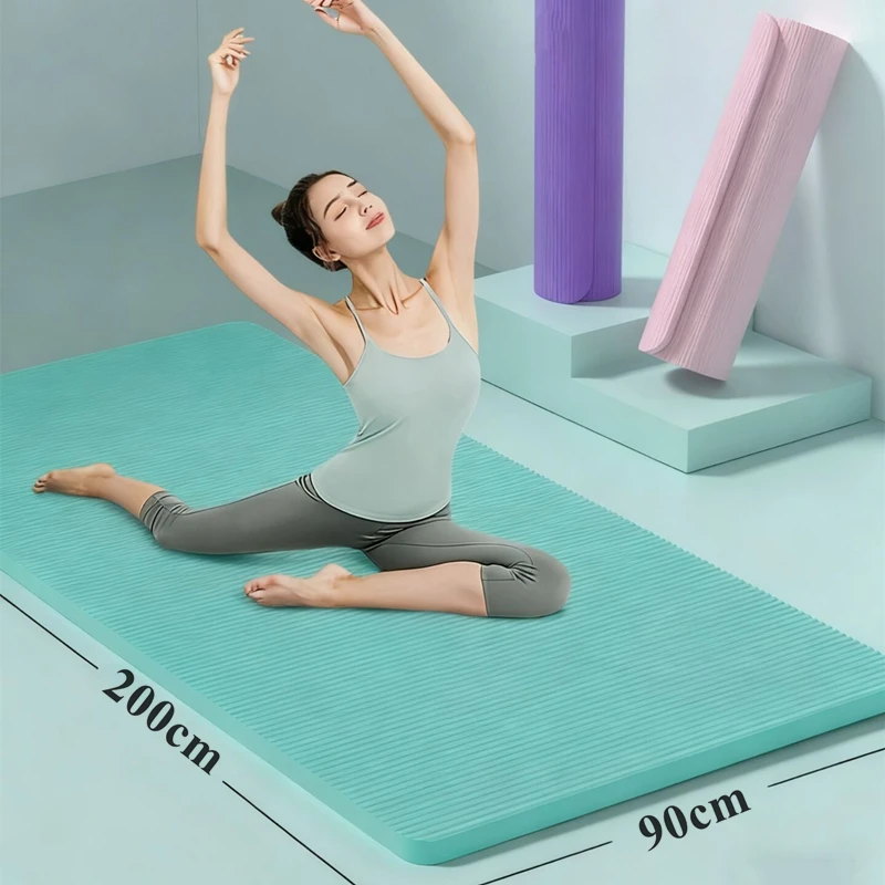 

2000x900x10mm Thick Extra Large Yoga Mat Family Exercise Yoga Pilates Yoga Mat Anti Indoor Training Durable Fitness Exercise