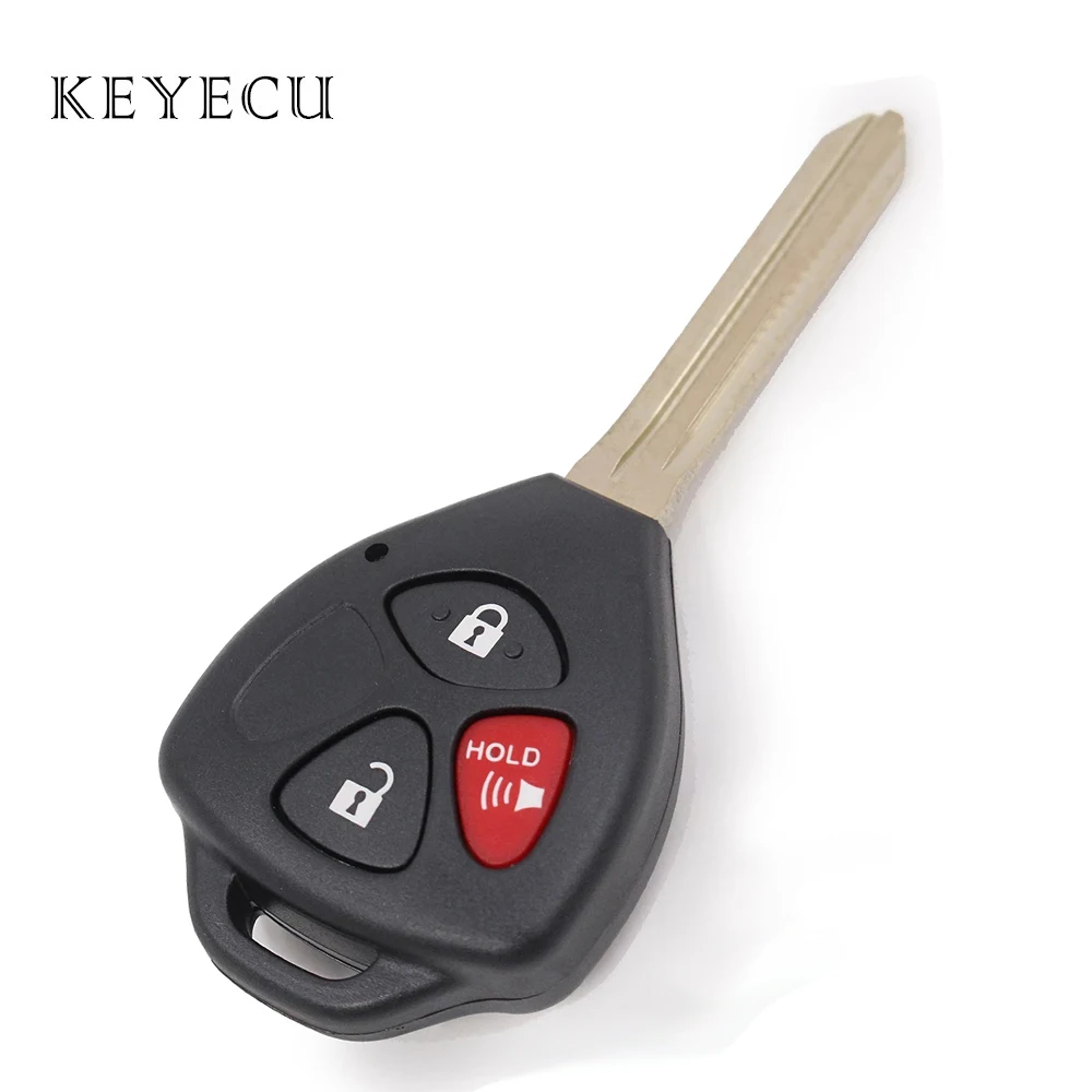 Keyecu Từ Xa Chìa Khóa Xe Ô Tô 315Mhz 4D67 Chip Dành Cho Xe Toyota Pontiac Vibe 2009-2010 Ma Trận 2009-2010 FCC ID: GQ4-29T TOY43 Lưỡi Dao