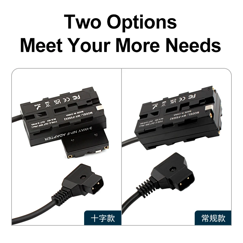 D Tap to NP F550 Dummy Battery High Conversion Efficiency Fully Decoded NP F550 Dummy Battery For Camera Monitor Fill Light