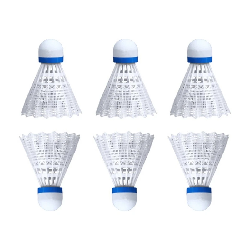 Y1UB 6pcs Badminton Balls Nylon Feather Shuttlecocks Replacement Balls with High Stability Shuttlecocks for Outdoor Sports image 5
