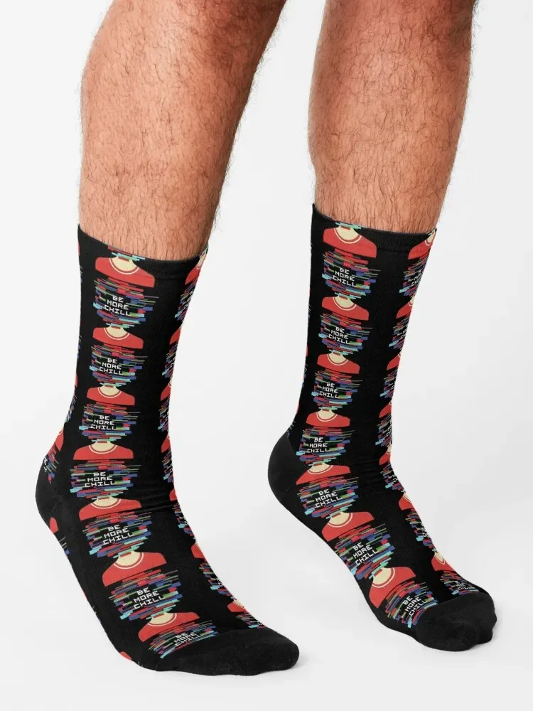 Be More Chill-Chaussettes de Football Antidérapantes pour Homme et Femme, Chaussettes d'Escalade avec Impression, Chaussettes Hip Hop Statiques Officielles