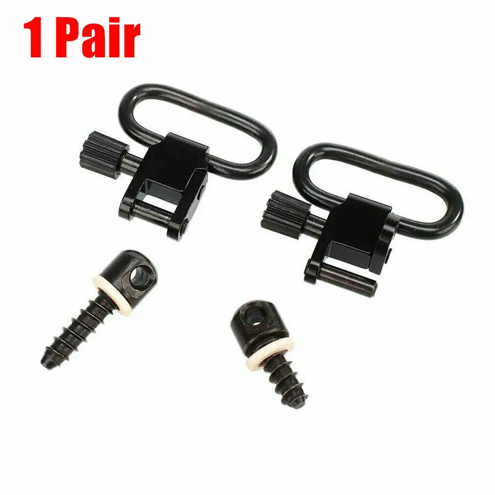 1 Pair Heavy Duty Push Button Quick Detach Sling Swivel Mount Adapters Hunting Gun Straps Rifle Sling