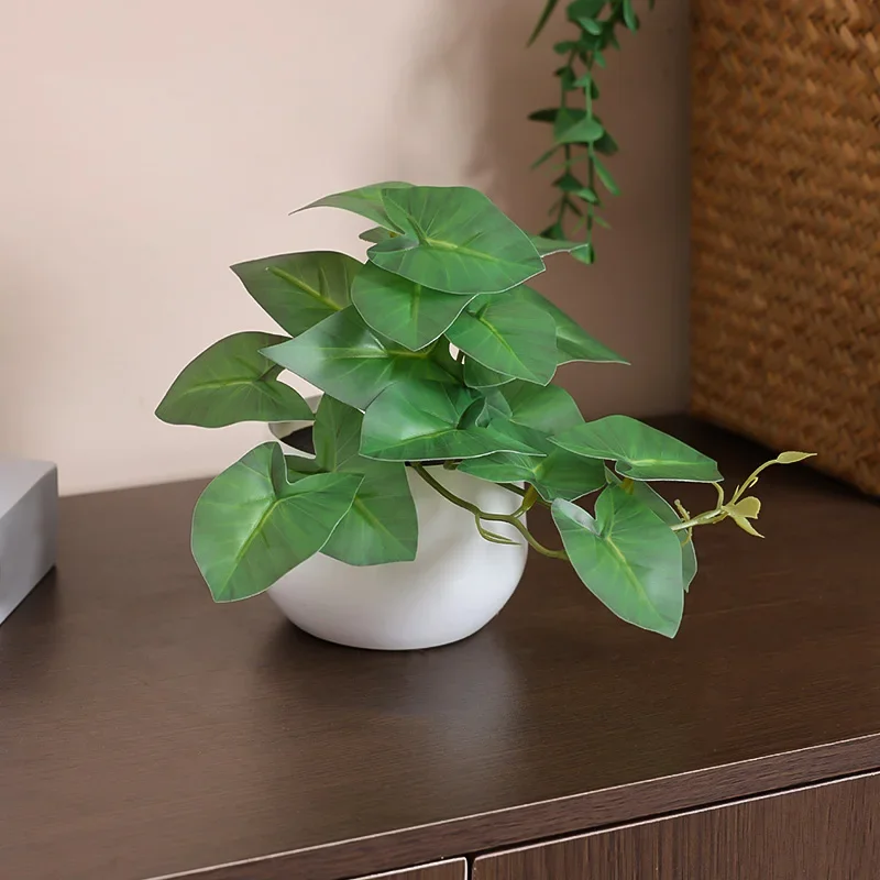 

1PC Simulated Plant Potted Plant, Business Office Desktop, Foyer, Garden, Garden, Floral And Decoration Pajaro repelente Creepy