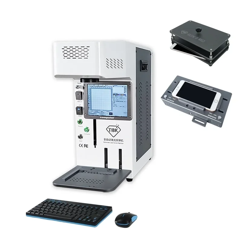 LY TBK 958B オートフォーカスLCDレーザーマシン 6W iPhone背面ガラスフレーム分離彫刻機内蔵コンピューター