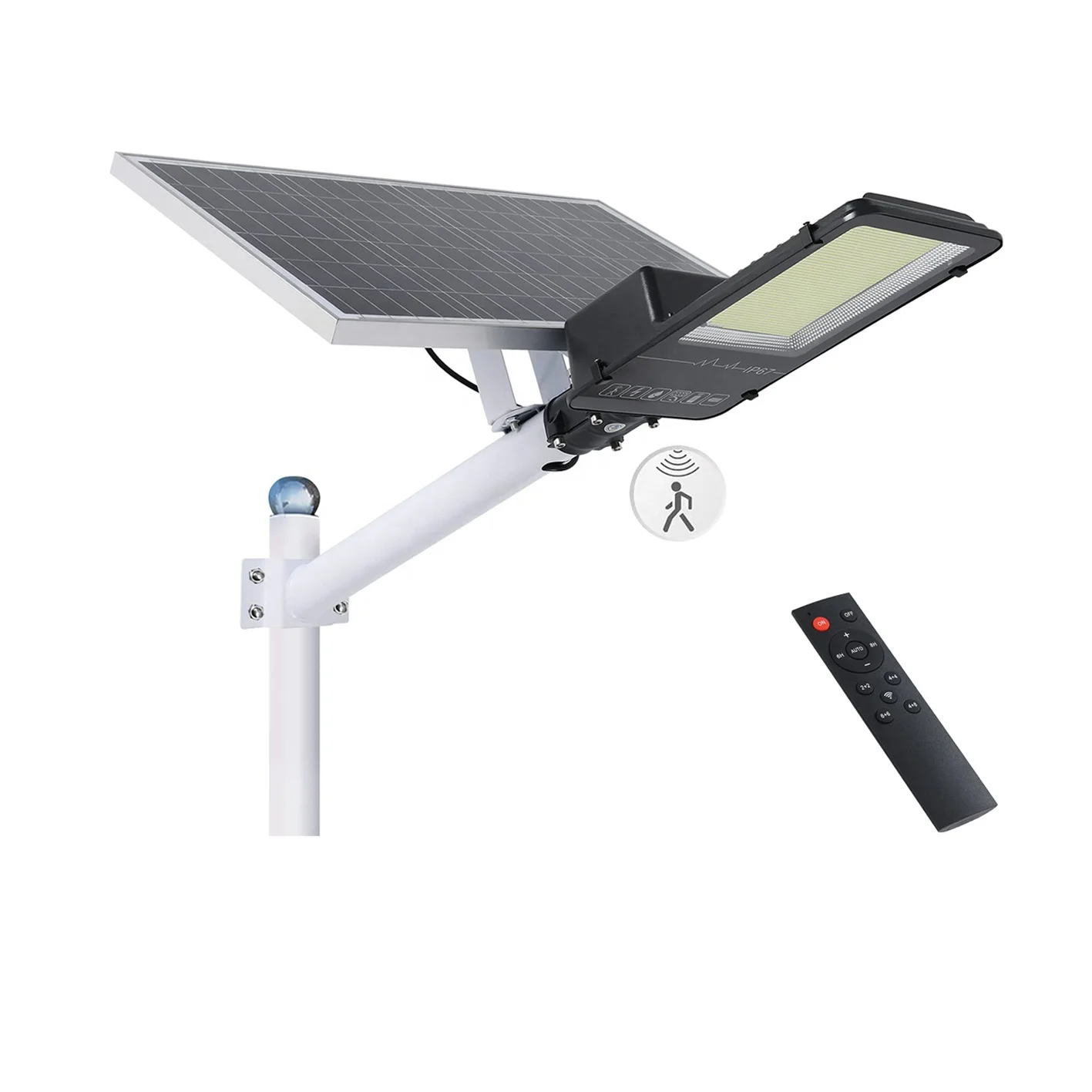 

PIR Motion Sensor Dusk to Dawn All in One Solar LED Street Light with Remote 400W Outdoor IP67 Waterproof 500W Solar Pole Light