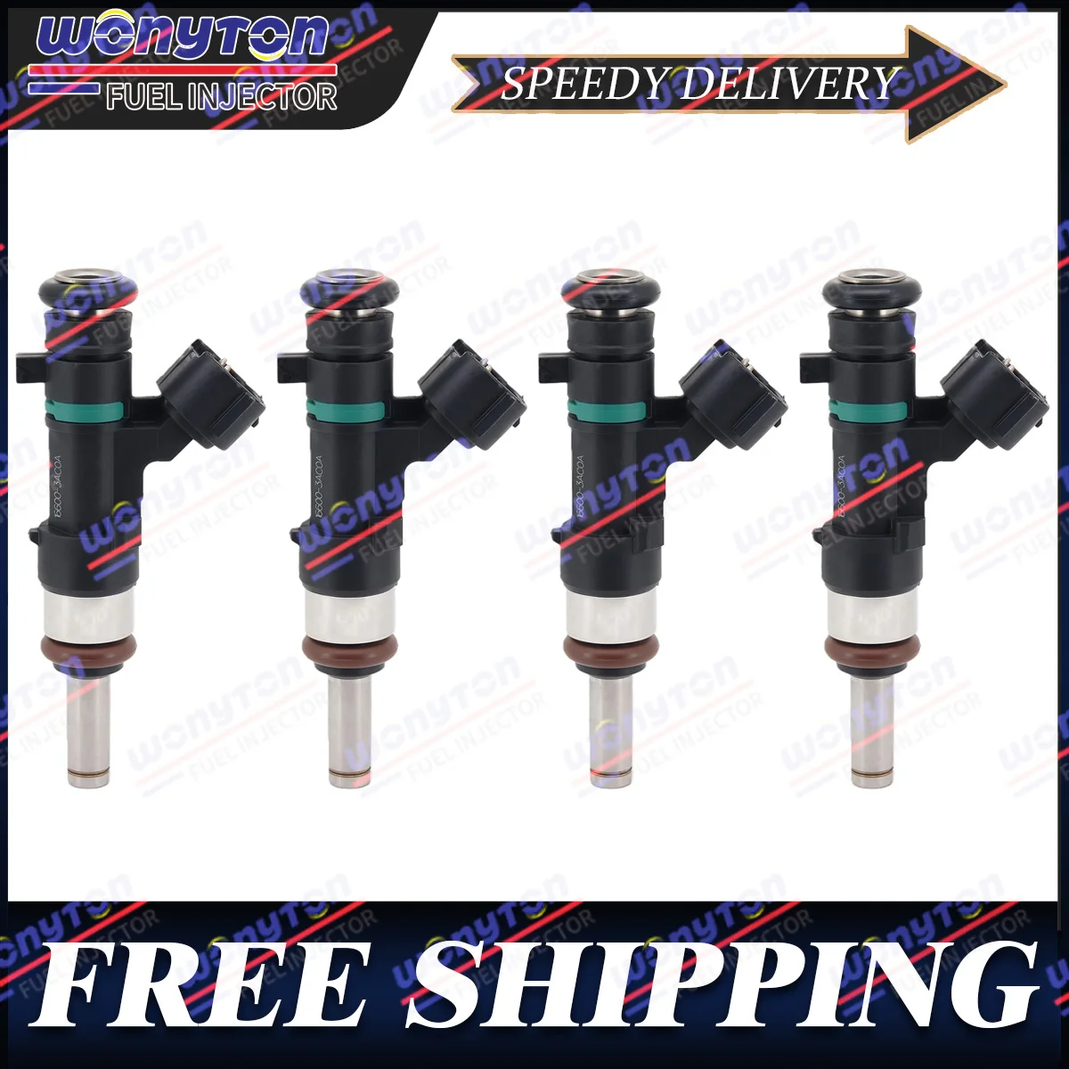 

4Pcs Fuel Injectors 0280158276 16600-3AC0A for Nissan March Versa 1.6L 16v