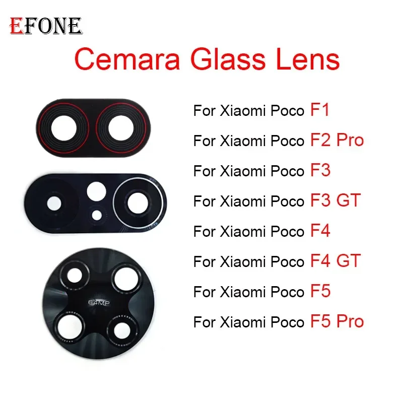 For Xiaomi Poco F1 F2 F3 F4 F5 F6 GT Pro Rear Back Camera Glass Lens Replacement Repair Parts