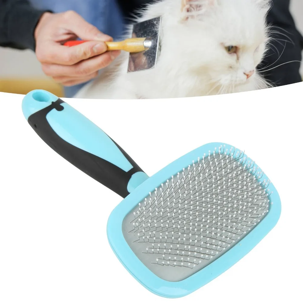 Practical Stainless Steel Needle Pet Grooming Brush 360° Rotatable Cat Slicker Comb Pet Care Tool for Cats Dogs Hair Removal