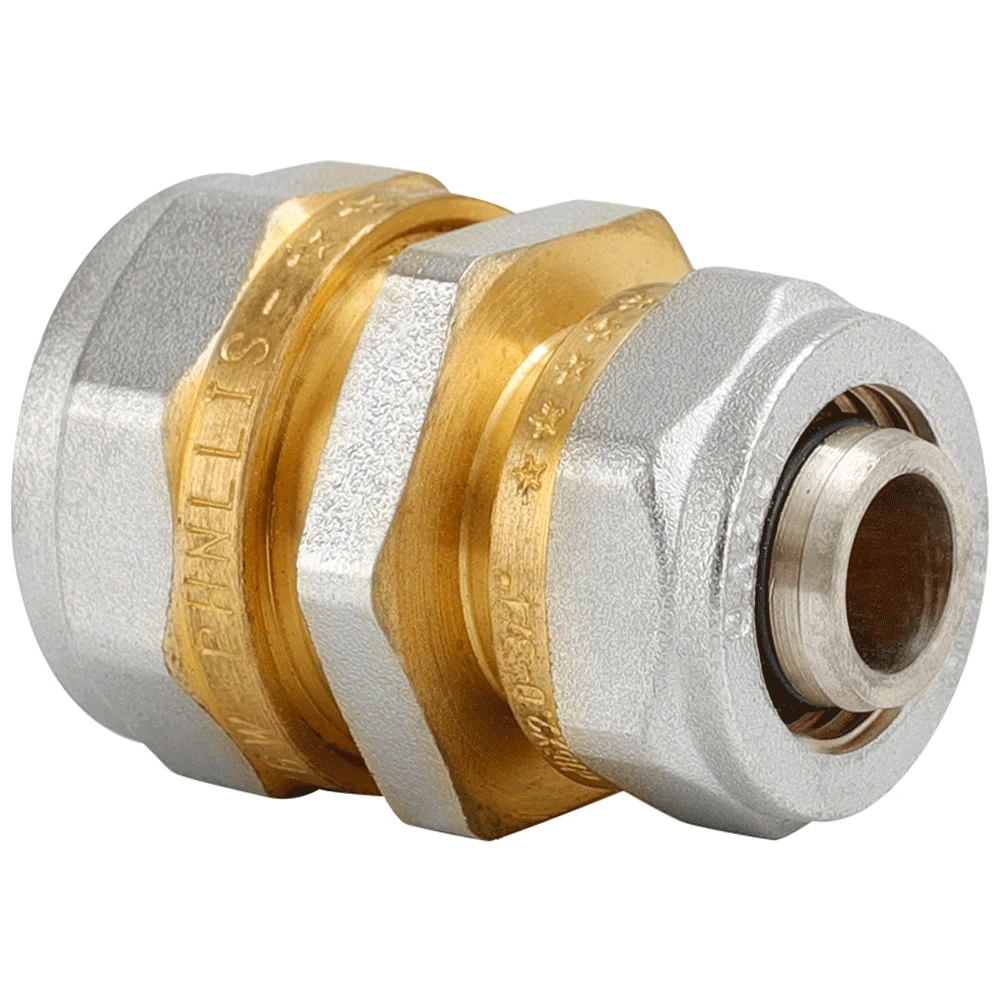 

H58 Brass Compression Straight Pex 1216/1418/1620/2025 Reducing Pipe Fitting Aluminum Plastic Pipe Fittings For Floor Heating