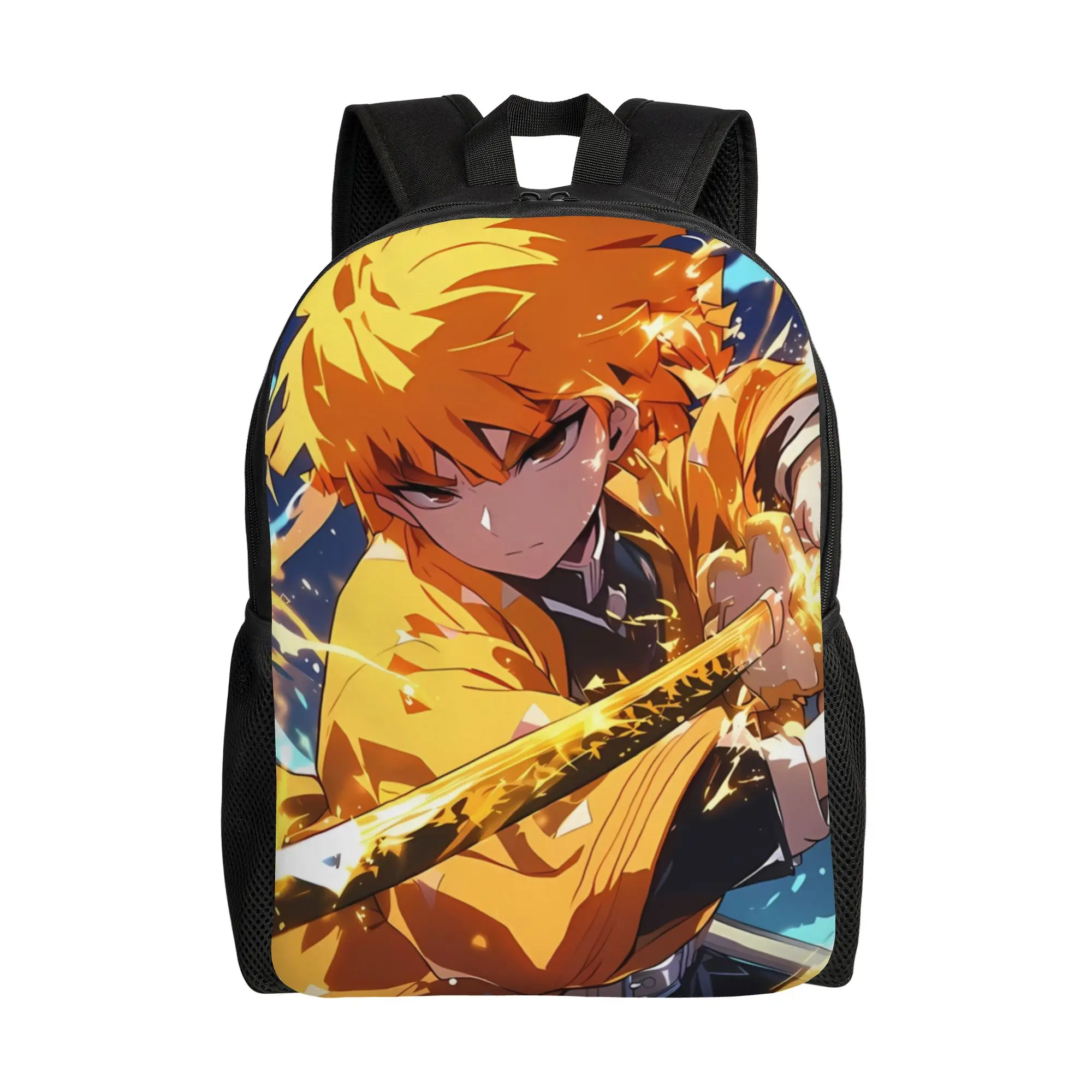 

Zenitsu Agatsuma Laptop Bag Back to school season Anime Thunderbolt Sword Strike Cool Backpack