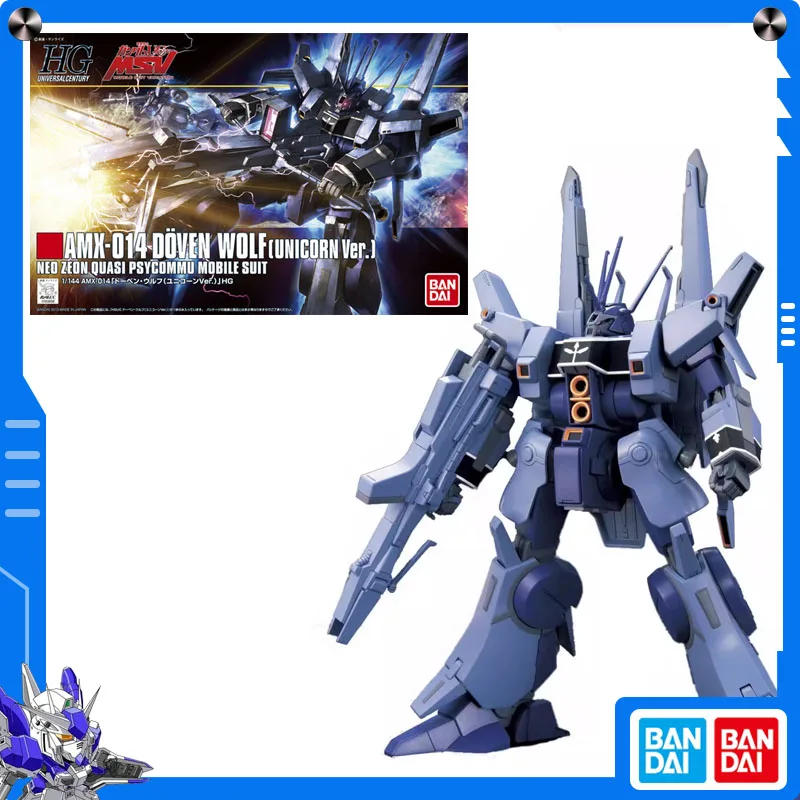 

Original Bandai Gundam UC (Unicorn) 1/144 HGUC AMX-014 Doven Wolf (Unicorn Ver.) Action Figure Assembly Model Collect Ornament