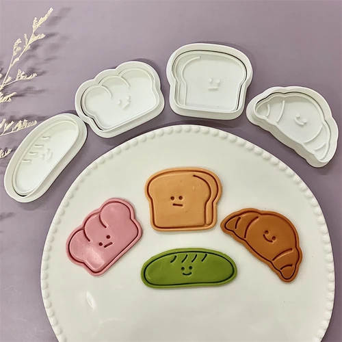 곰 빵 표현 쿠키 커터, 3D 플라스틱 비스킷, 몰드 쿠키 스탬프, DIY 퐁당 케이크 금형, 주방 베이킹 페이스트리 제빵기 