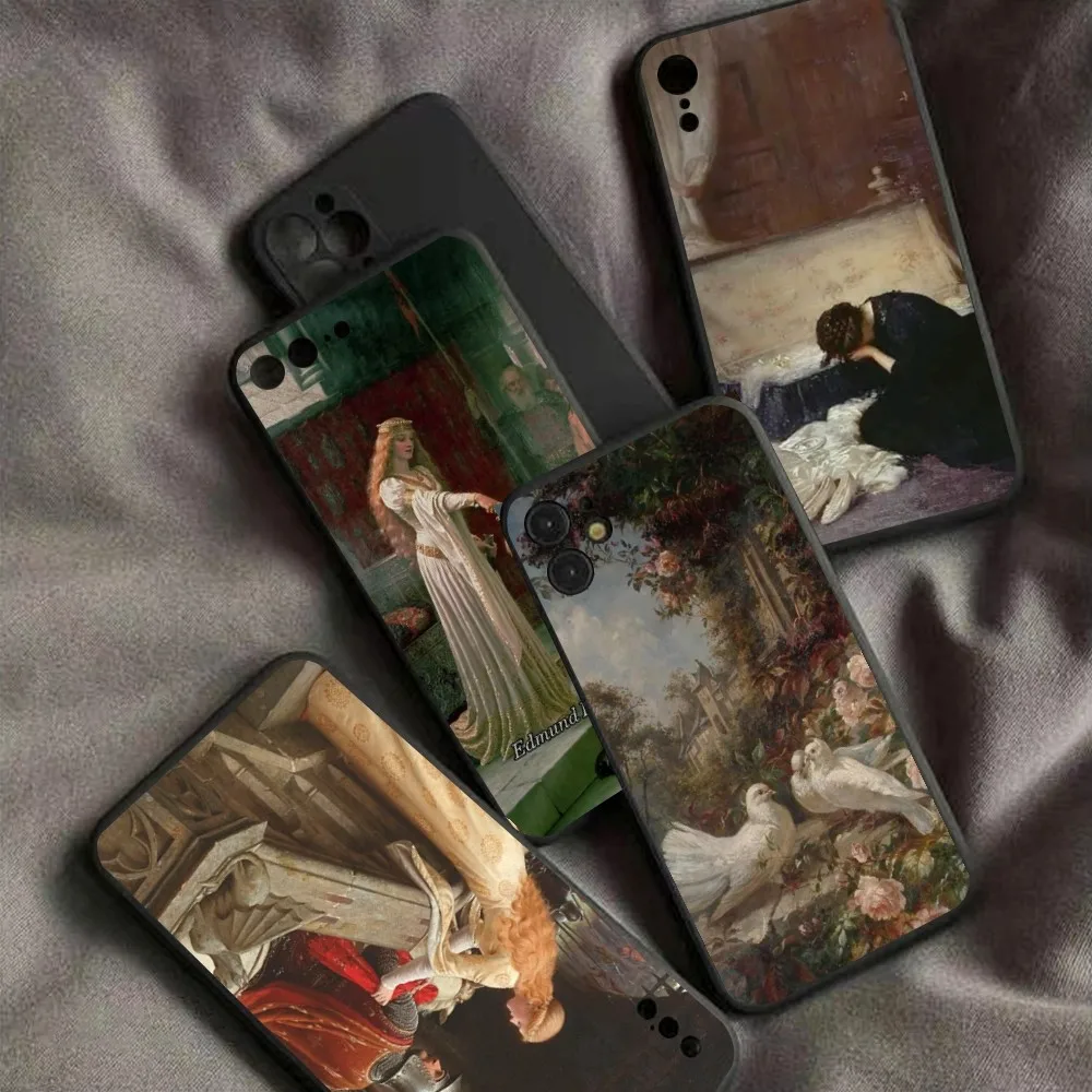 Edmund Blair Leighton Phone Case For Iphone 15 11 13 14 Pro Max 7 8 Plus X Xr Xs Max 16pro 12mini Cover Case