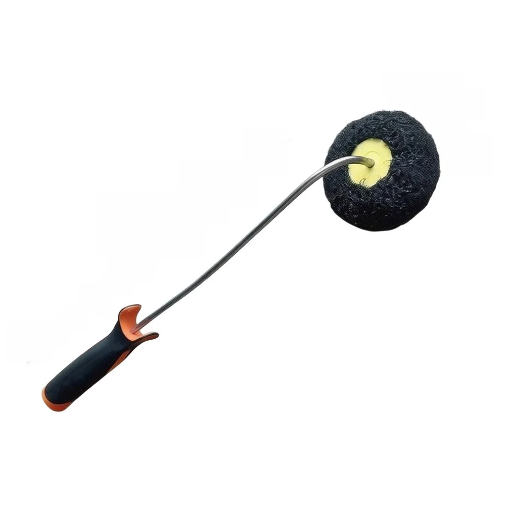 Corner Putty Roller Brush Nylon Pumpkin Shaped For Wall Inner Edge Painting Finishing Tool Metal Plastic Handle 32cm Or 42cm