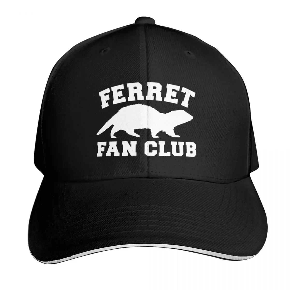 Ferret Fan Club Baseball Cap Snapback Flat Bill Strapback Dad Hat Six Panel Structured Crown