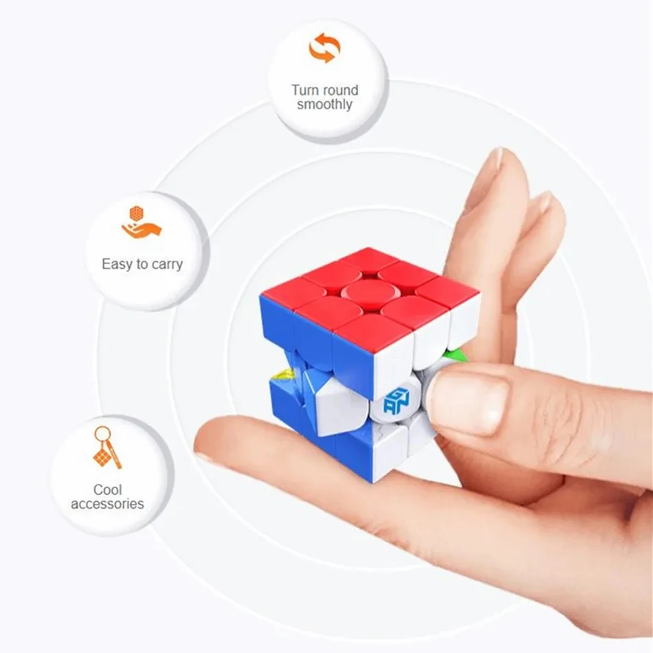 GAN330 portachiavi Cube 3x3x3 Magic Cube 3x3 Speed Cube Puzzle Gans 3x3x3 Cube GAN 330 Mini 30MM Size Magic Cube
