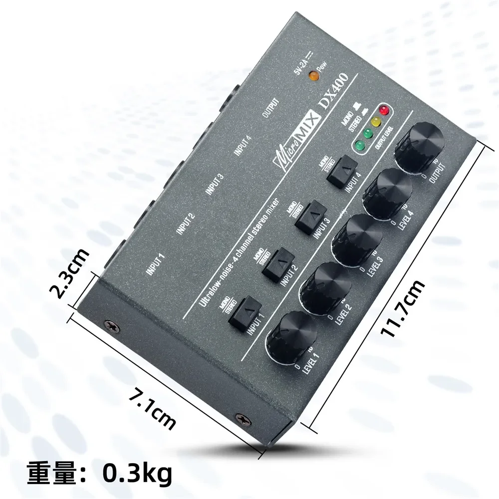 Upgraded Depusheng Ultra Low Noise 4/6/8 Channel Line Mixer Mini Sound Mixer Power Supply DC5V Easy Operation Audios Mixer