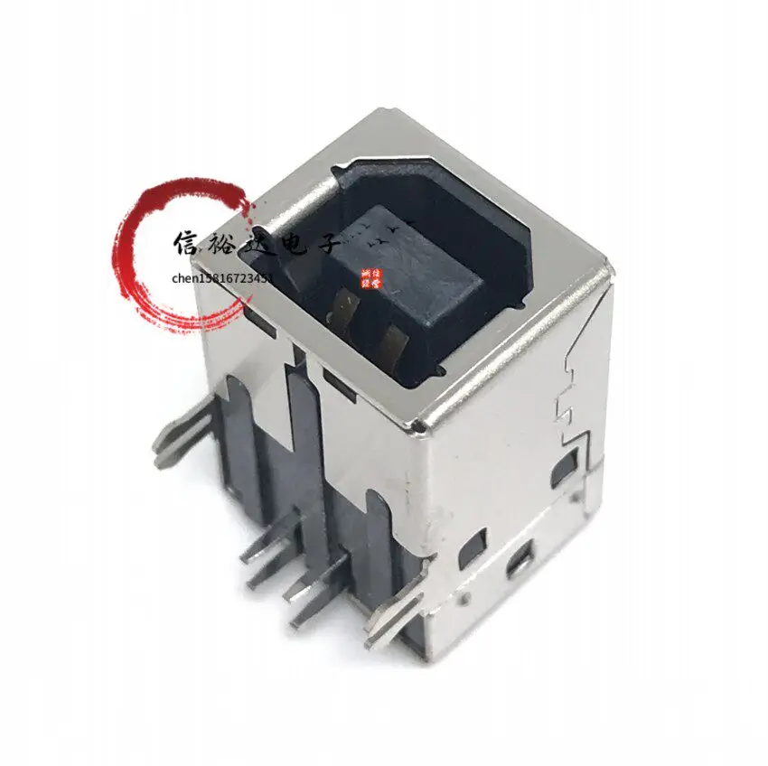 20PCS/Imported printer port square horizontal USB2.0-B female Type-B interface, durable
