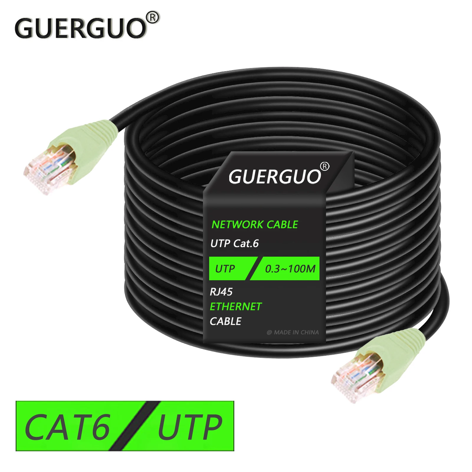 0.3-100M Cat6 UTP Ethernet Cable Unshielded Cat6 10Gbps Network Lan Cable for Router RJ45 Laptop TV Box Network Cable Patch Cord