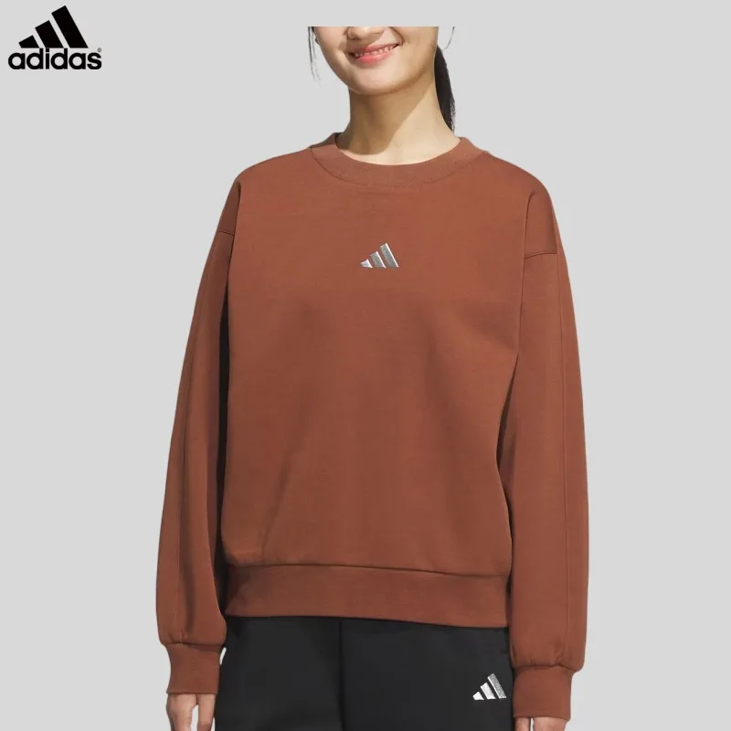 adidas Cyber Gradient Print Crew Pullover Futuristic Street Light Thin French Terry SweatshirtKC0090 1PCS