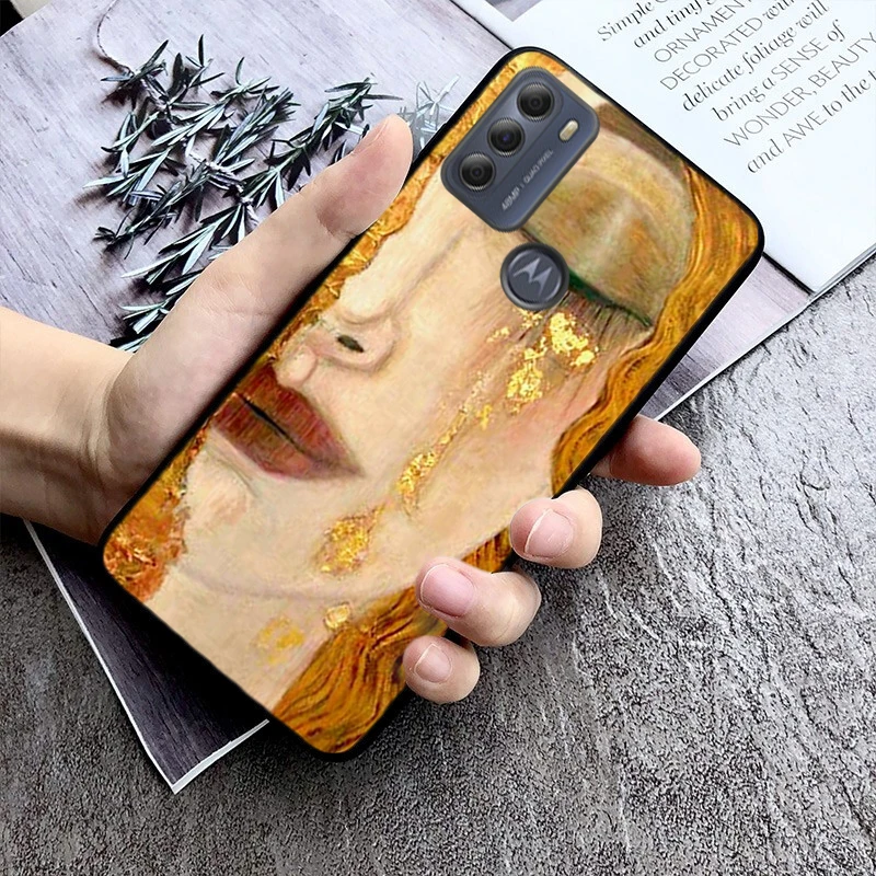 Gustav Klimt Golden Tears Phone Case For Moto Edge 50 40 Pro Edge 40 30 Ultra Neo Fusion G Power G Stylus G Play E32 E20 E40 