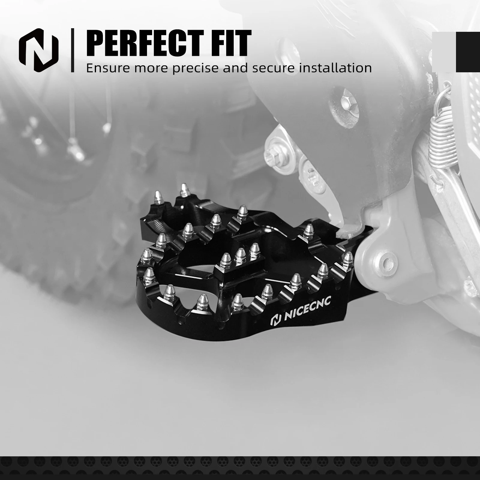 NICECNC لـ Husqvarna TE 300 TE 250 FE 250 FE 350 FE 450 501 2014-2016 TC125 FC 250 FC 450 2014-2015 موسع أوتاد القدم مسند القدمين