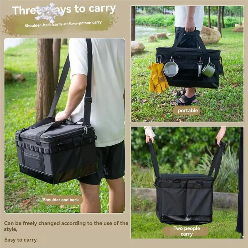 

32L Outdoor Camping Storage Bag Large Capacity Car Trunk Storage Bag Portable Camping Travel Tool Sundries Bag