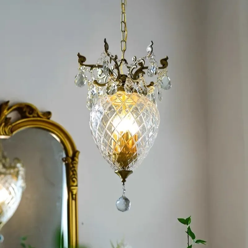 

GHJUYIOL French crystal chandelier with vintage atmosphere, bar counter, headboard, entrance hall, balcony, island platform, cha