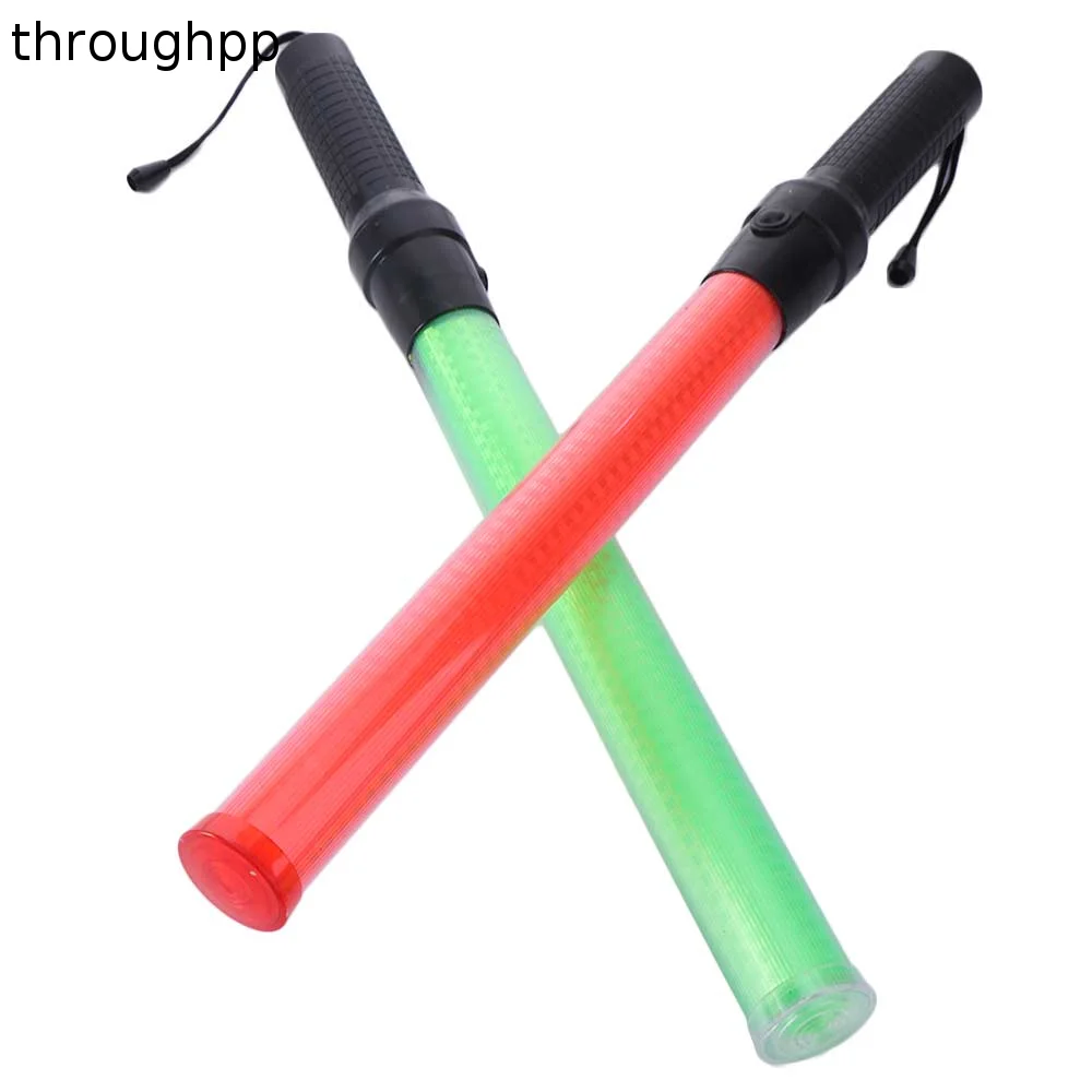 54cm LED Traffic Wand Flashing Safety Signal Warning Flash Light Universal Night Fluorescent Wand Rod for Road Emergency