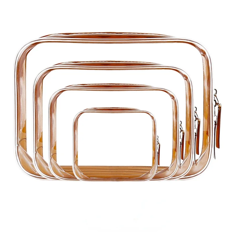 Waterproof Clear Makeup Bag Beauty Cosmetic Case Transparent PVC Toiletry Bag Travel Make Up Organizer Pouch Wash Bags