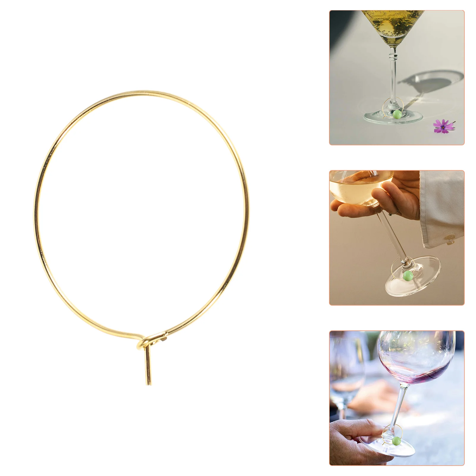 

Wedding Wine Glass Marker Rings Set Colorful Reusable Identification Tags Party Decoration Accessories for Events