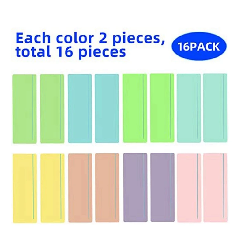 16ชิ้น Guided Reading เน้นแถบสีซ้อนทับ Bookmark อ่านติดตามผู้ปกครองที่มีสายสำหรับ Dyslexia, ADHD