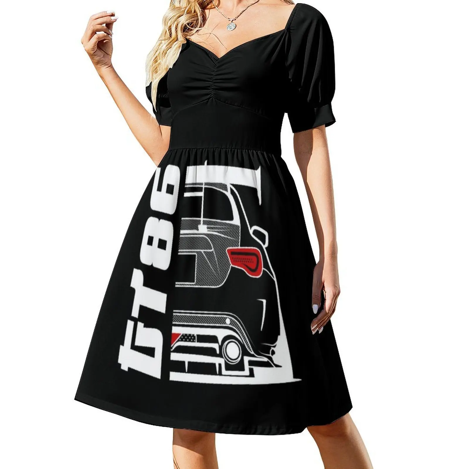 Vestido informal de estilo coreano con parte trasera sintonizada Gt86 para mujer, vestidos sencillos de oficina para uso diario, Gt86 Gr86 86 Hachiroku, sintonización sintonizada