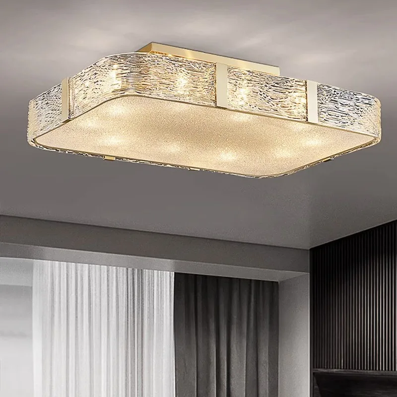 Imagem -05 - Modernos Lustres de Teto Dourado para Sala e Quarto Luminária Suspensa Led Decoração de Casa Lâmpada de Vidro Lustre Luxo 2024