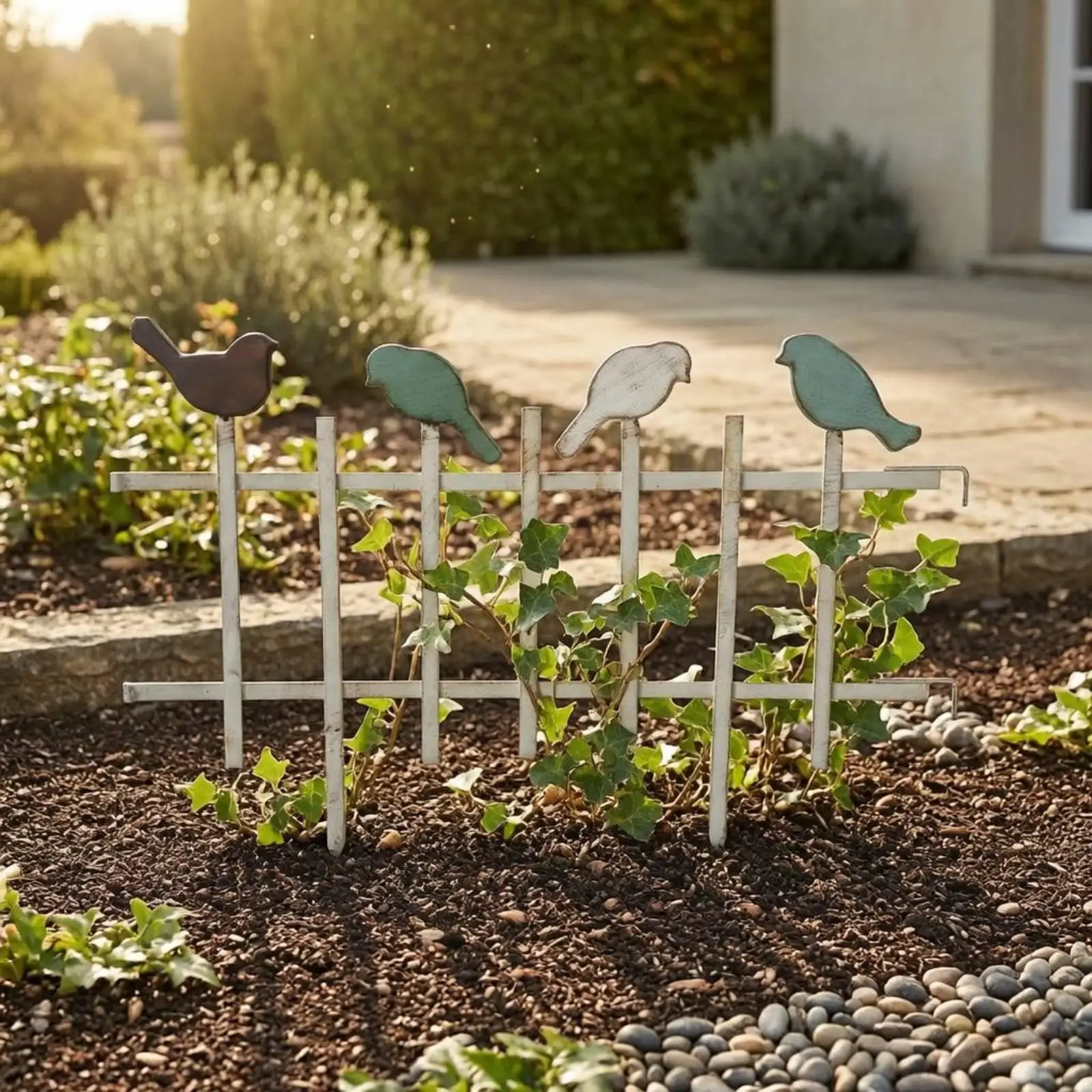 Metal Garden Fence Easy to Install Decorative Iron Fence Wrought Iron Border