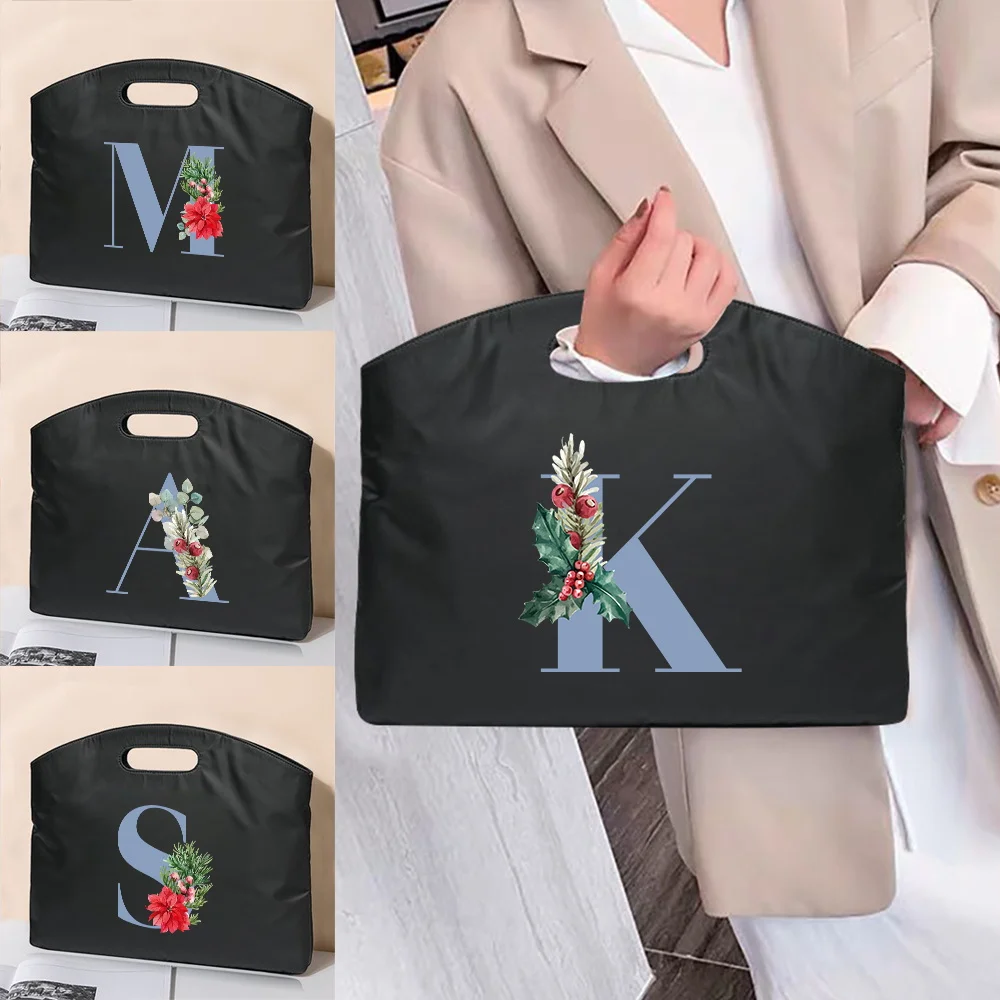 

Document Case Simple Business Office Bag Portable Large Capacity Handheld Briefcase Conference Document Storage Blue Series