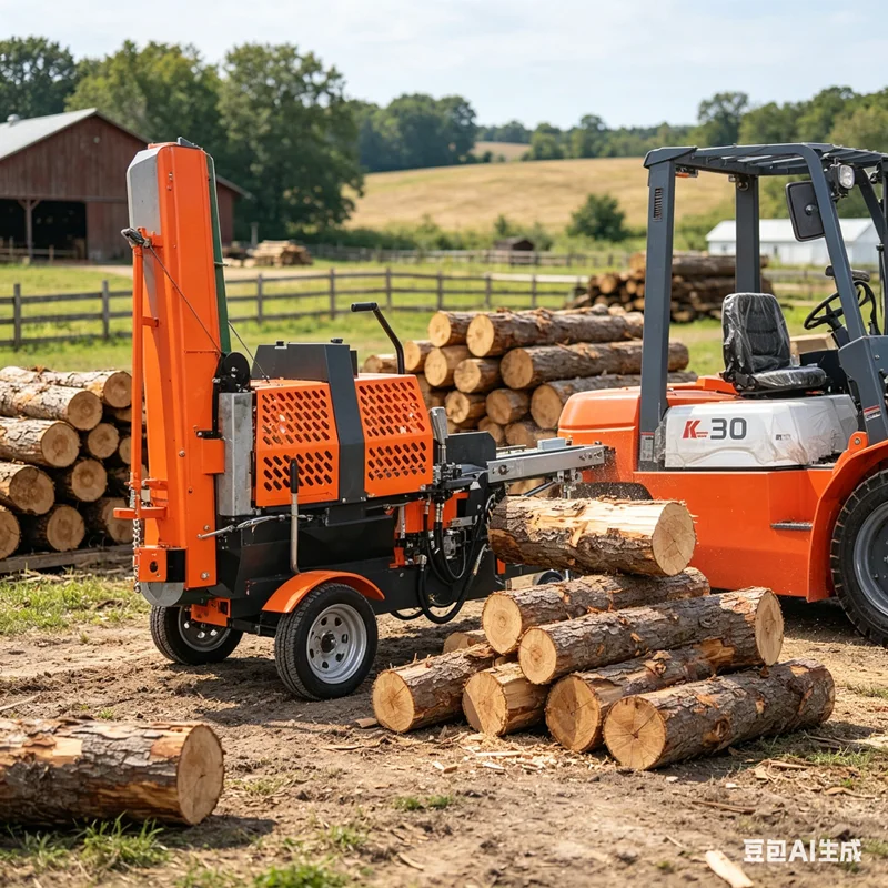 YG Customized Hardwood Mobile Automatic Firewood Processor Log Splitter Wood Cutter
