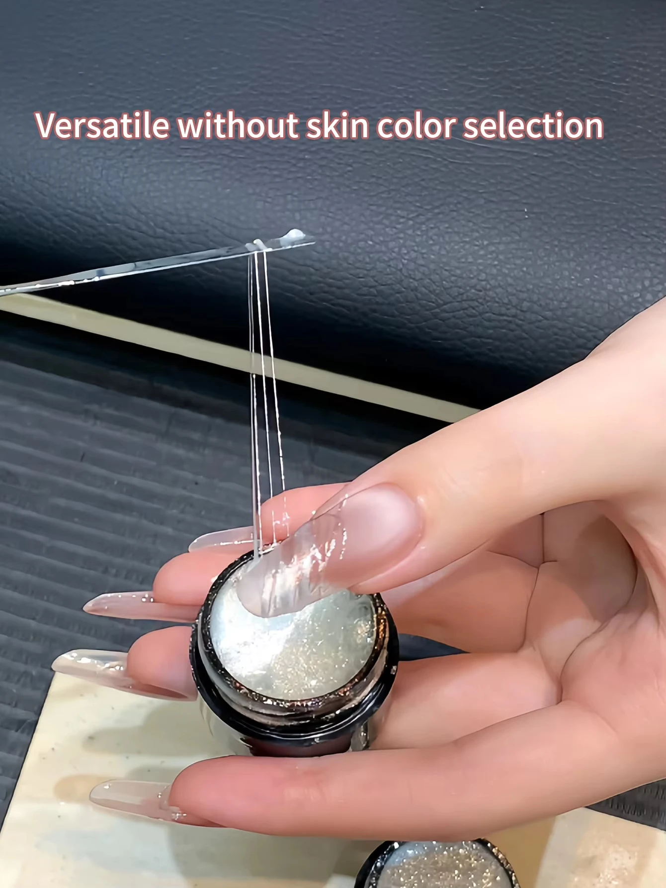 Esmalte em gel metálico super brilhante, sem necessidade de limpeza, com efeito espelhado prateado, semipermanente, removível por imersão, para unhas 