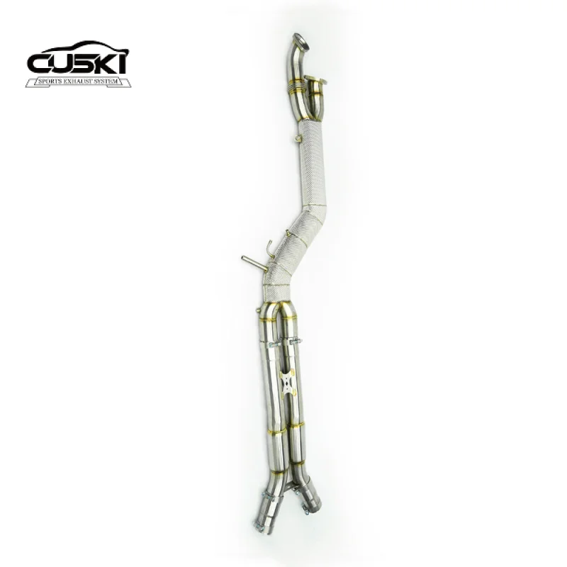 Stainless steel Exhaust pipes Single mid pipe89mm 3.5-inch Exhaust Modification for BMW M3/M4 G80/G8X G83 G82 3.0T 2021-2023