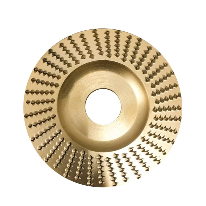 L74A 5PCS Wood Grinding Polishing Wheel Disc Sanding Wood Carving Tools Abrasive Disc Tool for Angle Grinder Bore(22Mm)Gold